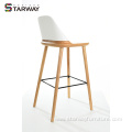 Original PP Back with Solid Wood Frame Barstool